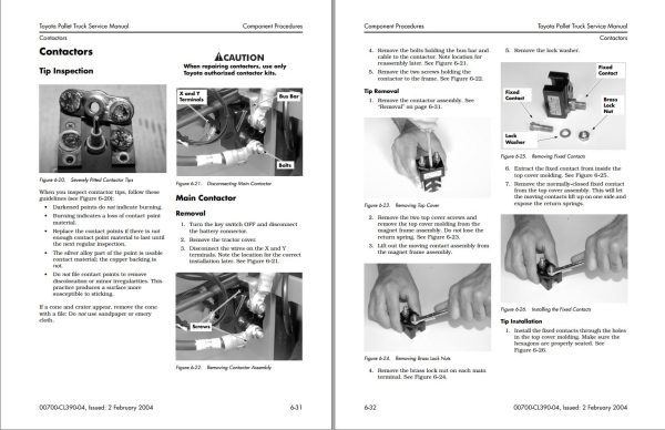 Toyota Forklift 6HBW30 to 6TB50 Service Manual 00700 CL390 04 1