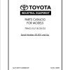 Toyota Forklift 7BNCU15 7BNCU18 7BNCU20 7BNCU25 Parts Catalog