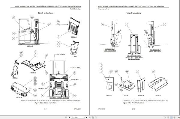 Toyota Forklift 7BNCU15 7BNCU18 7BNCU20 7BNCU25 Parts Catalog 1