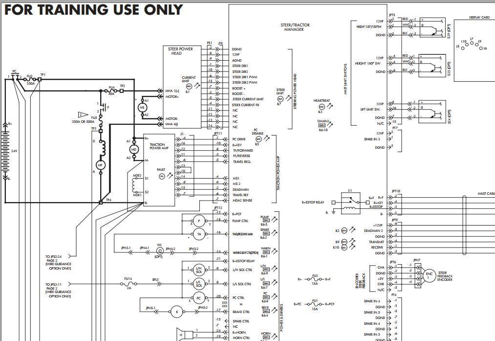 Toyota Forklift 7BPUE15 Electrical Schematic