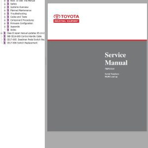 Toyota Forklift 7BPUE15 Service Manual