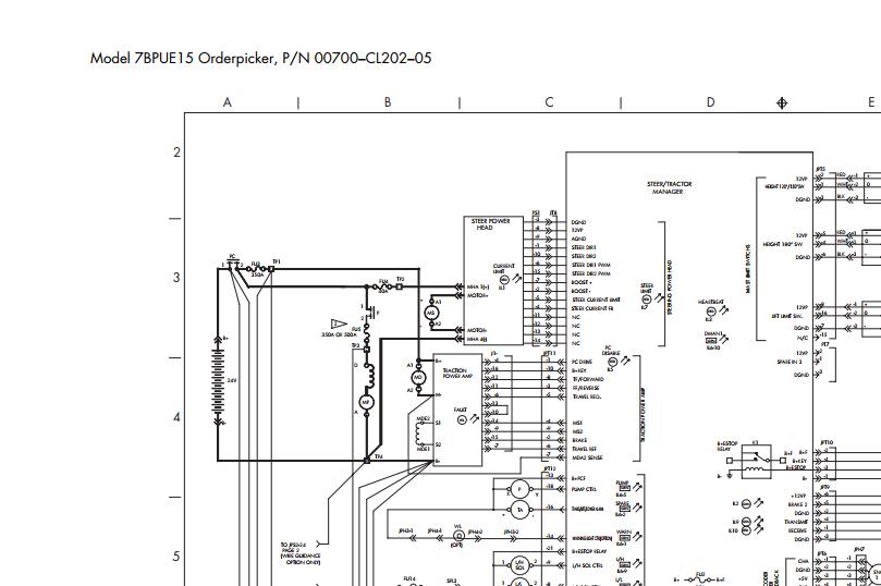 Toyota Forklift 7BPUE15 Wiring Diagram