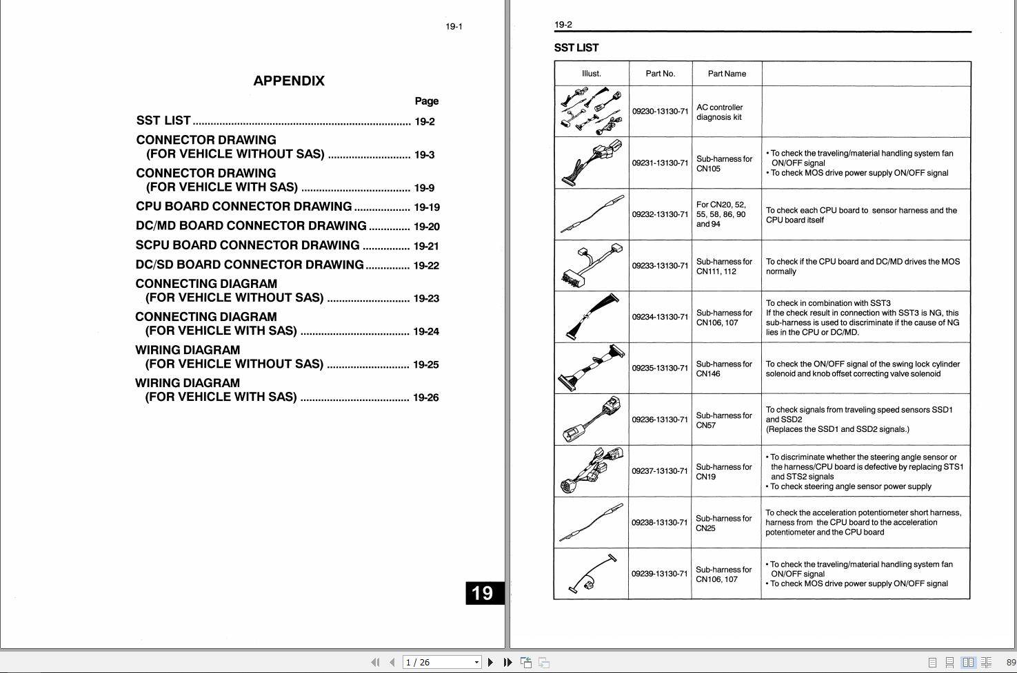 Toyota Forklift 7FB10 to 7FB30 7FBH10 to 7FBH25 7FBJ35 Wiring Diagram