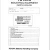 Toyota Forklift 7FBCU15 to 7FBCU55 7FBCHU25 Repair Manual Parts Catalog