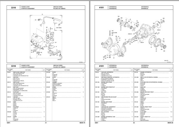 Toyota Forklift 7FBCU35 to 30 7FBCU55 Parts Catalog EN DE FR ES 1
