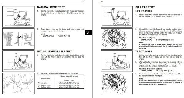 Toyota Forklift 7FGU15 to 7FGCU32 Repair Manual 1