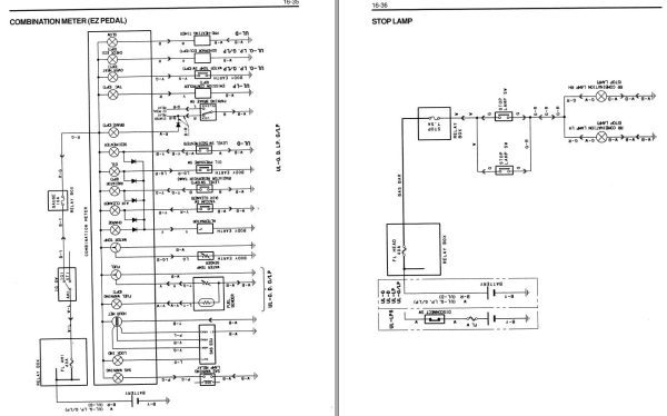 Toyota Forklift 7FGU35 to 7FGCU45 Wiring Diagram 1
