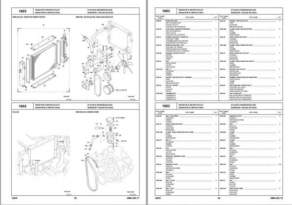 Toyota Forklift 7FGU35 to 7FGCU70 Parts Catalog EN DE FR ES 1