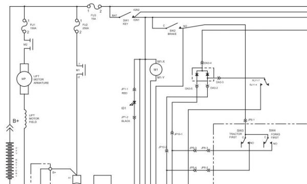 Toyota Forklift 7HBC30 7HBC40 Wiring Diagram 1