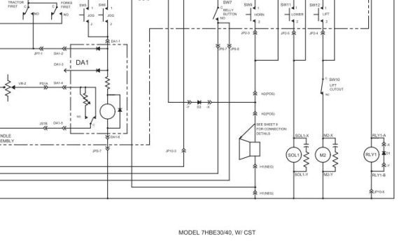 Toyota Forklift 7HBE30 7HBE40 Schematic Diagram