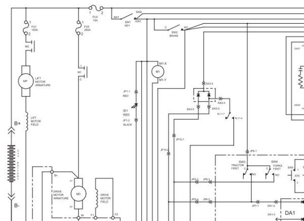 Toyota Forklift 7HBE30 7HBE40 Schematic Diagram 1