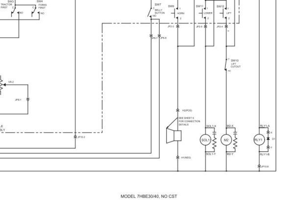 Toyota Forklift 7HBE30 7HBE40 Wiring Diagram