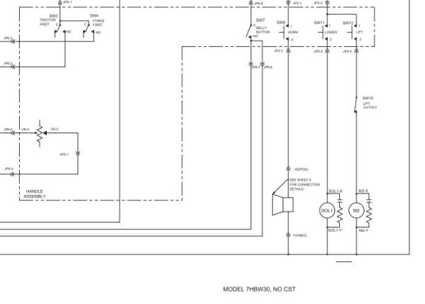 Toyota Forklift 7HBW30 Electrical Diagram