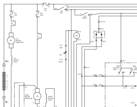 Toyota Forklift 7HBW30 Wiring Diagram 1