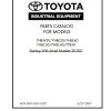 Toyota Forklift 7HWB30 to 7TB50 Parts Catalog
