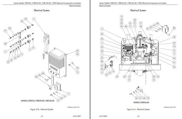 Toyota Forklift 7HWB30 to 7TB50 Parts Catalog 1