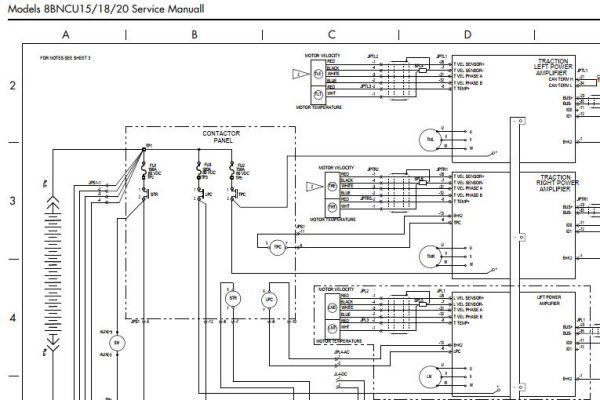 Toyota Forklift 8BNCU15 8BNCU18 8BNCU20 Wiring Schematic