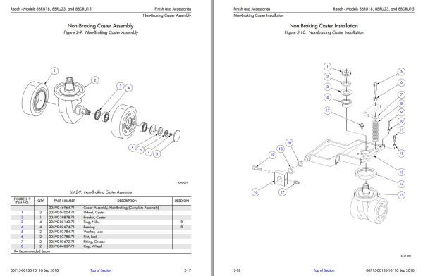 Toyota Forklift 8BRU18 8BRU23 8BDRU15 Parts Catalog 1