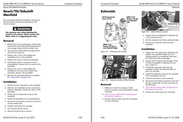 Toyota Forklift 8BRU18 8BRU23 8BDRU15 Service Manual Parts Catalog 1