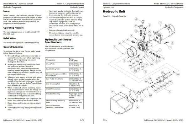 Toyota Forklift 8BWS10 8BWS13 Service Manual 1