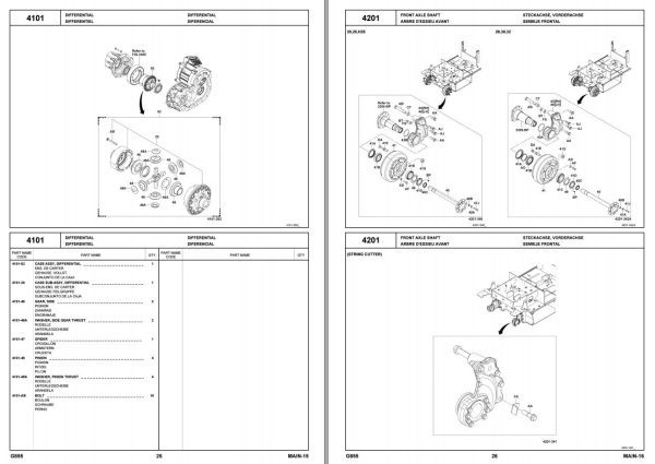 Toyota Forklift 8FBCU20 to 8FBCU 32 8FBCHU25 Parts Catalog EN DE FR ES 1