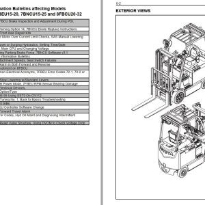 Toyota Forklift 8FBCU20 to 8FBCU32 8FBCHU25 Repair Manual