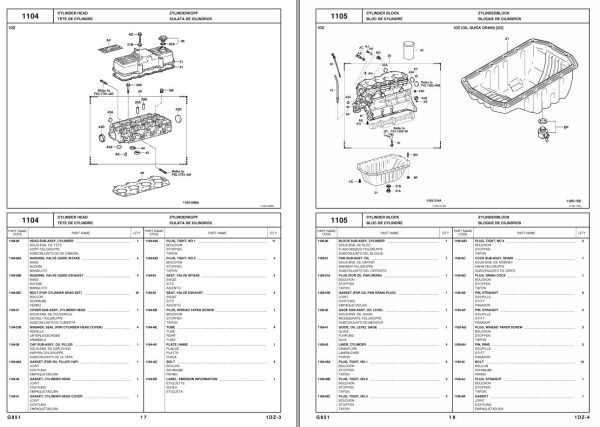 Toyota Forklift 8FDU15 to 8FDU32 Parts Catalog EN DE FR ES 1