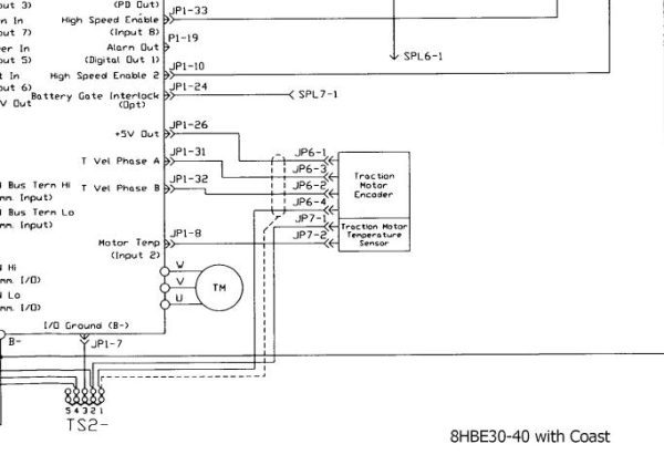 Toyota Forklift 8HBE30 to 8HBE40 Wiring Diagram