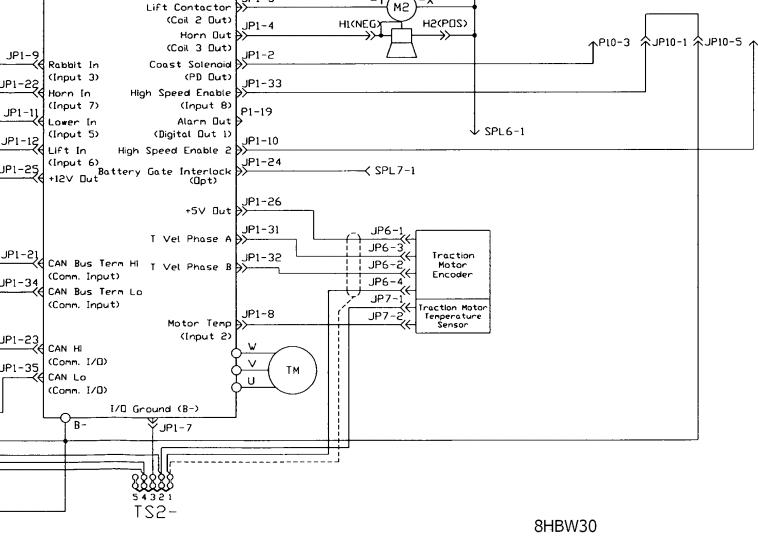 Toyota Forklift 8HBW30 Electrical Schematic
