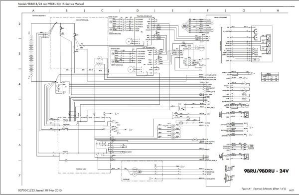 Toyota Forklift 9BRU18 9BRU23 9BDRU13 9BDRU15 Wiring Schematics