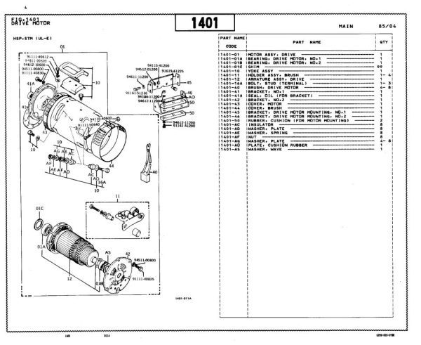 Toyota Forklift FBA20 to 40 FBA25 Parts Catalog 1
