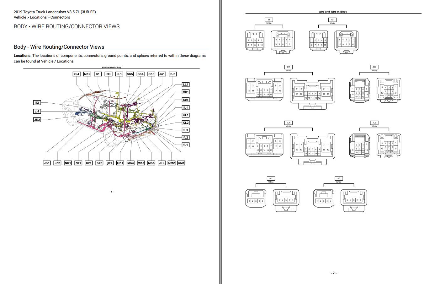 Toyota Landcruiser 2019 V8-5.7L 3UR-FE Electrical Wiring Diagrams