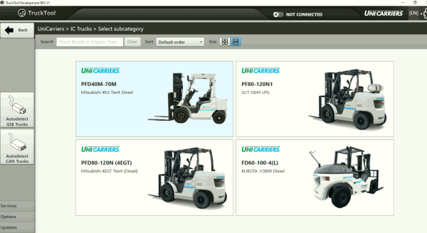 TruckTool Forklift 3.15.1 03.2023 Diagnostic Program CAT TCM Rocla Mitsubishi UniCarriers Jungheinrich 7