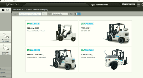 TruckTool Forklift 3.15.1 03.2023 Diagnostic Program CAT TCM Rocla Mitsubishi UniCarriers Jungheinrich 8