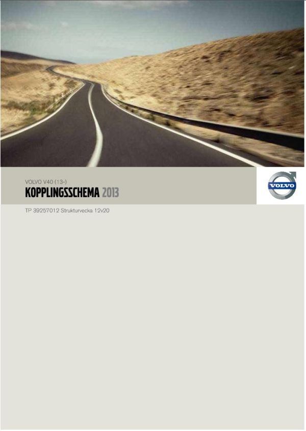 Volvo V40 2013 Wiring Diagrams SV 1