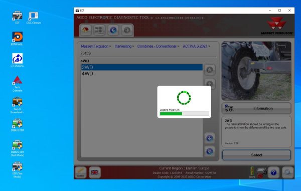 AGCO EDT Electronic Diagnostic Tool Updated 03.2023 Diagnostic Software VMware 4