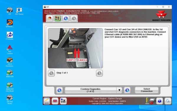 AGCO EDT Electronic Diagnostic Tool Updated 03.2023 Diagnostic Software VMware 5