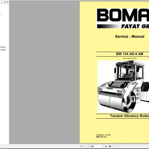 Bomag BW154AD 4AM Service Manual Service Training Operating And Maintenance Instructions EN RU