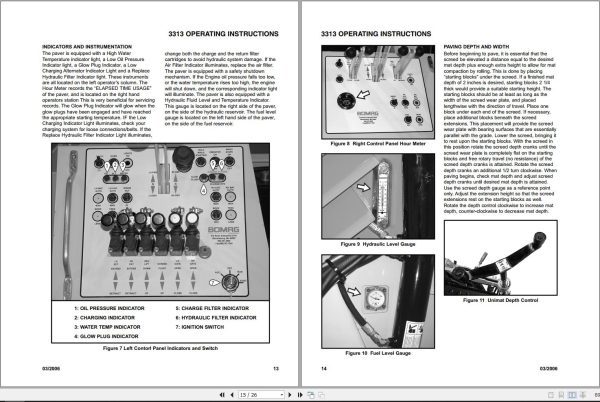 Bomag Machinery 3313 Operating Instructions Spare Parts Catalog 1
