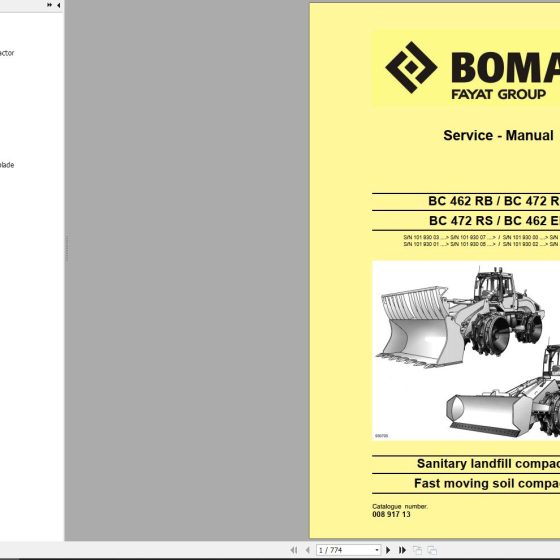 Bobcat Telescopic Handler T2556 T2566 Service Manuals & Schematic