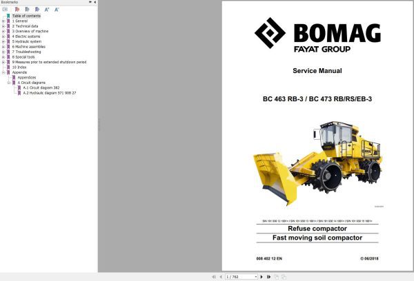 Bomag Machinery BC473 RB 3 Service Manual