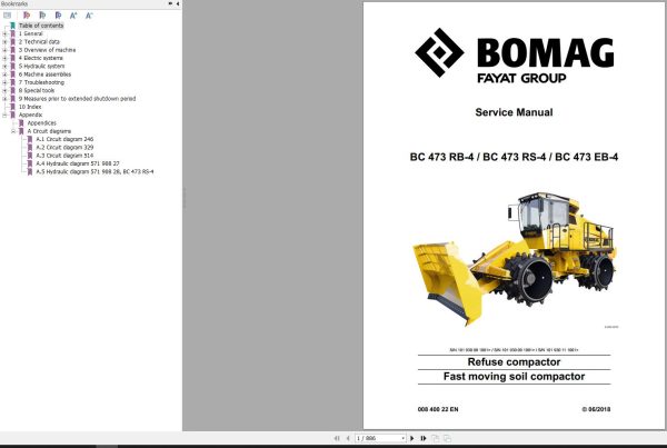 Bomag Machinery BC473 RS 4 Service Manual