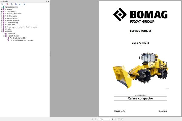 Bomag Machinery BC573 RB 3 Service Manual