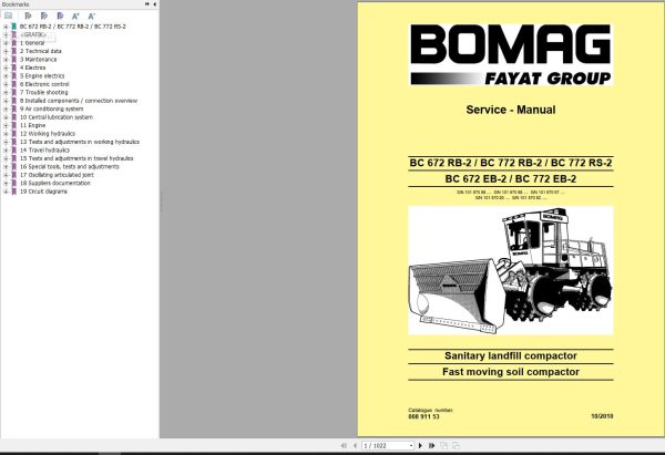 Bomag Machinery BC672 EB 2 Service manual