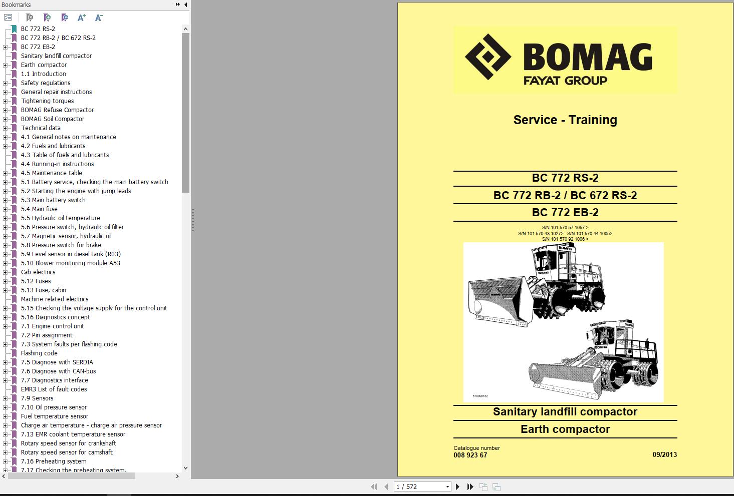 Bomag Machinery BC672 RS 2 Service Training