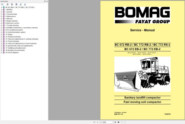 Bomag Machinery BC772 RB 2 Service Manual Service Training