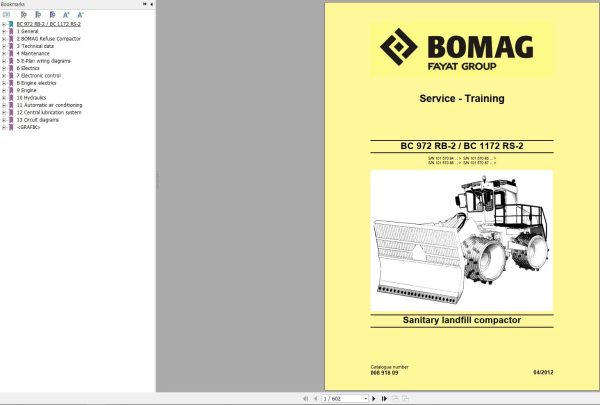 Bomag Machinery BC972 RB 2 Service Manual