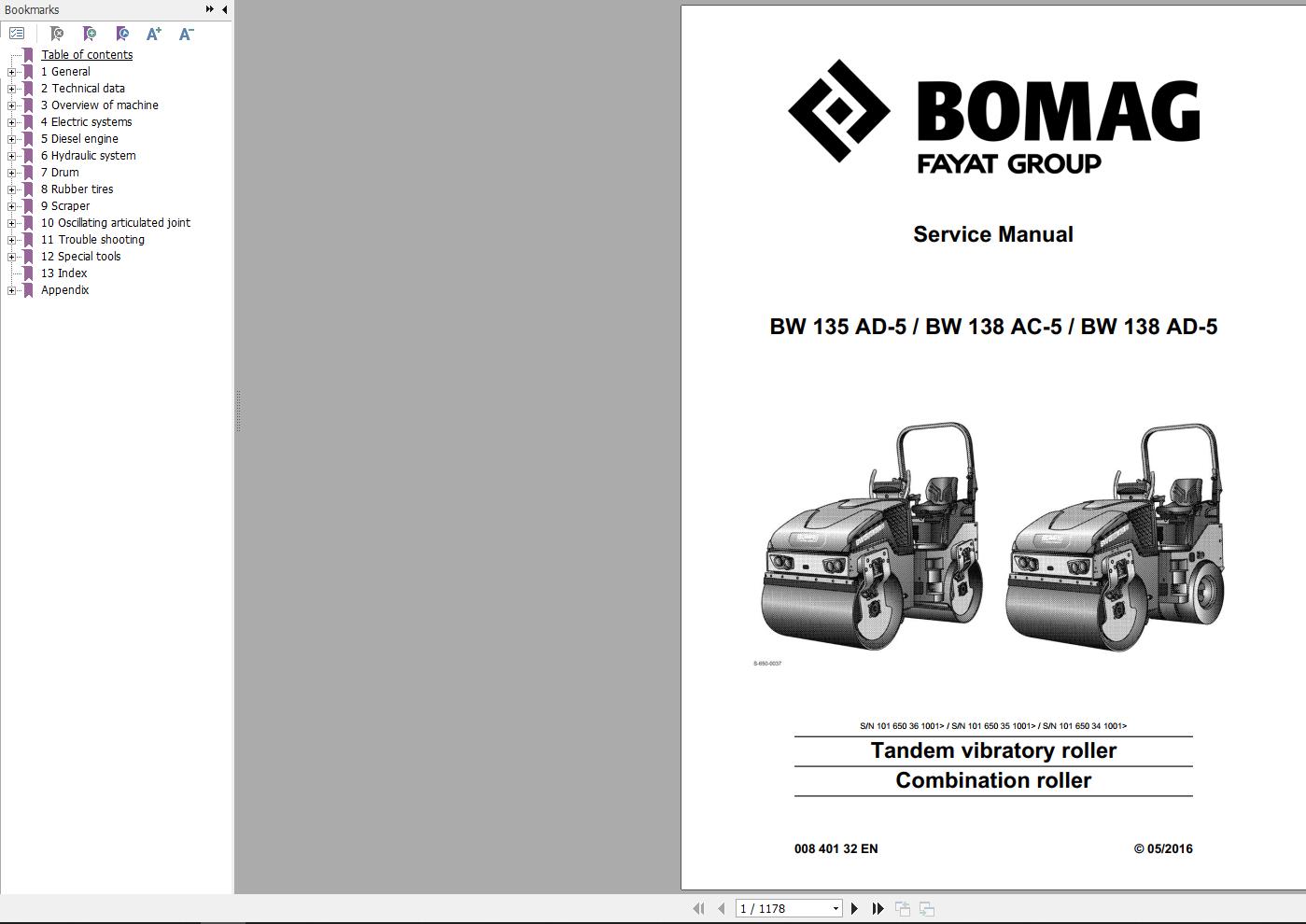 Bomag Machinery BW135AC 5 Service Manual