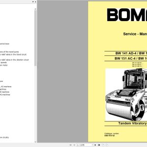 Bomag Machinery BW141AD 4 Service Manual Service Training Circuit Schematic EN DE RU