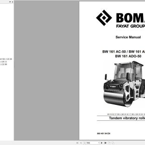 Bomag Machinery BW161AD 50 Service Manual
